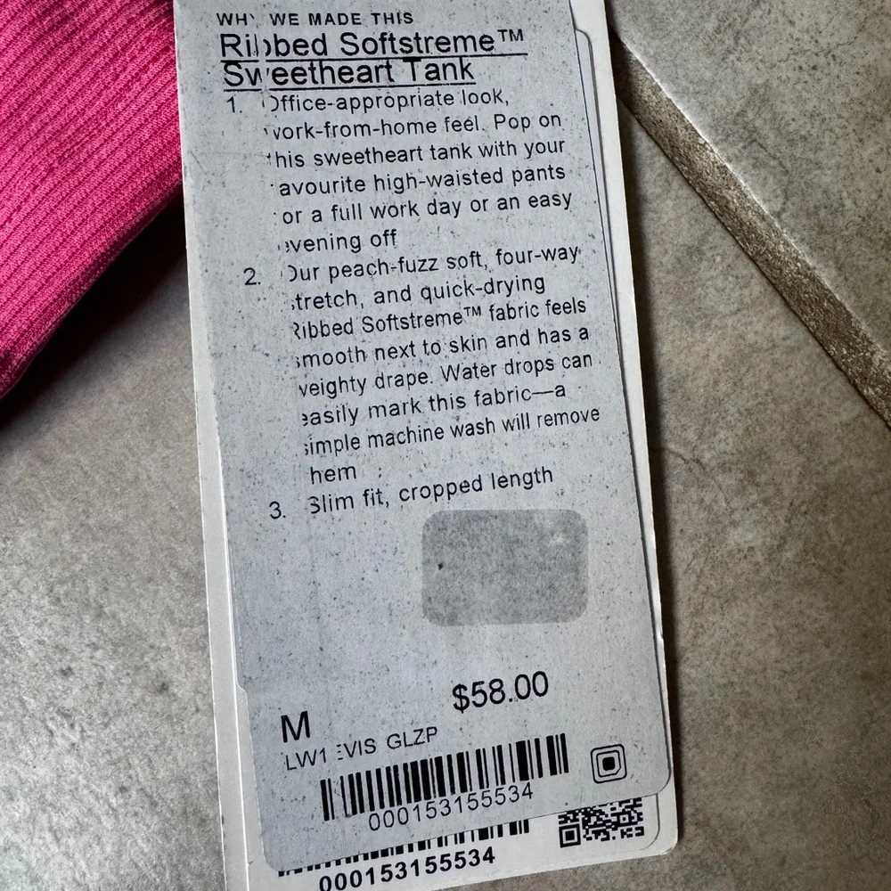 Lululemon Ribbed Softstreme Sweetheart Tank size M - Picture 2 of 4